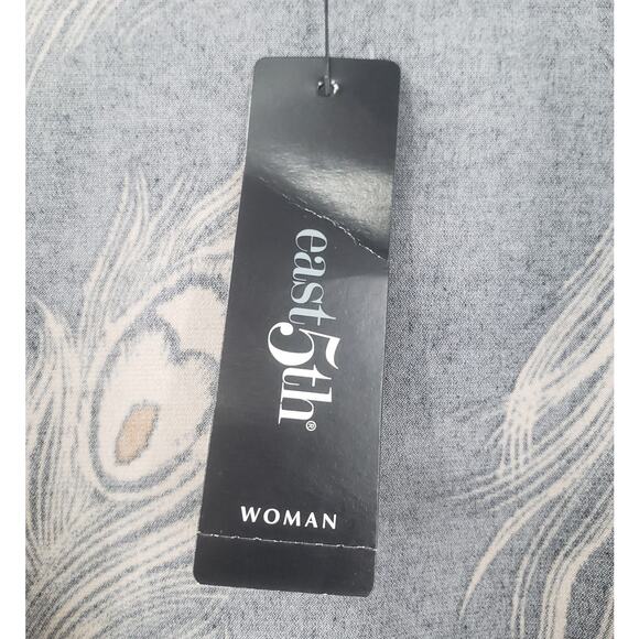 EAST 5TH Peacock Feather Print Top Womens Size 1x *NWT - Picture 4 of 5